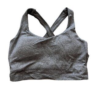 Beyond Yoga Criss Cross Sports Bra with Removable Cups Grey Size XS